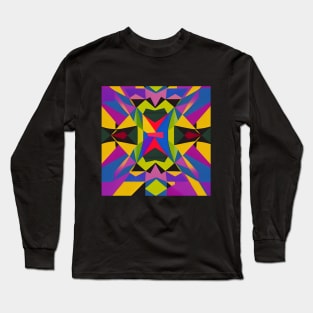 Colorful Geometric Pattern Long Sleeve T-Shirt